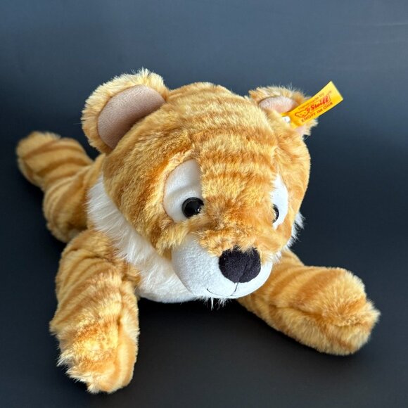 New soft Steiff 067600 Soft Cuddly Friends Toni Tiger Cub 12" floppy‎ cuddly NWT - Picture 3 of 12